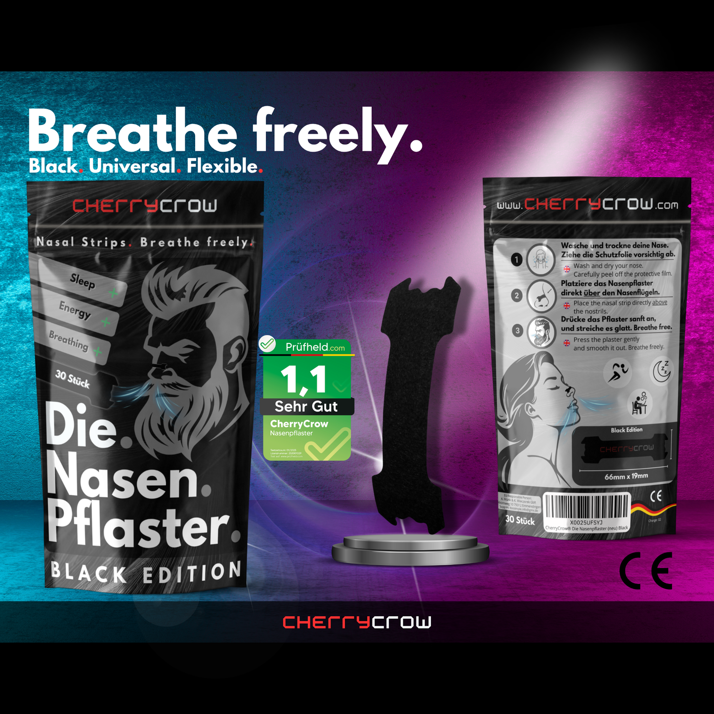 Die Nasenpflaster | Black Edition (30 Stück)