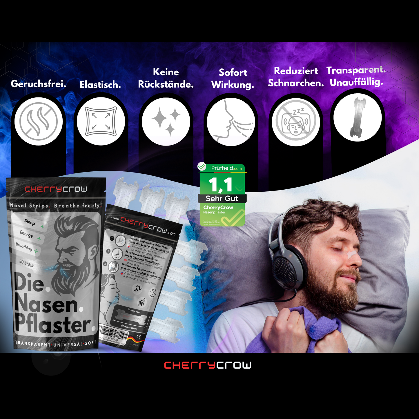 Die Nasenpflaster | Transparent (30 Stück)