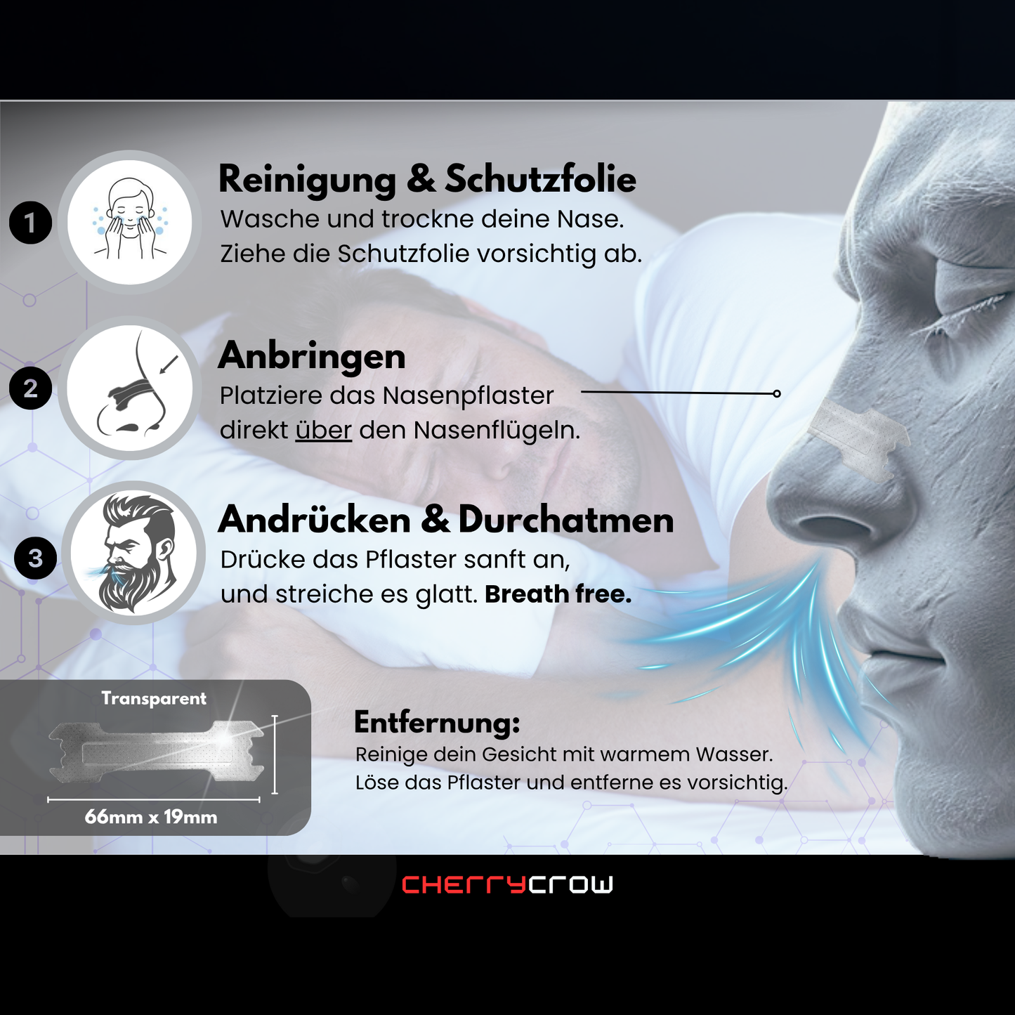 Die Nasenpflaster | Transparent (30 Stück)