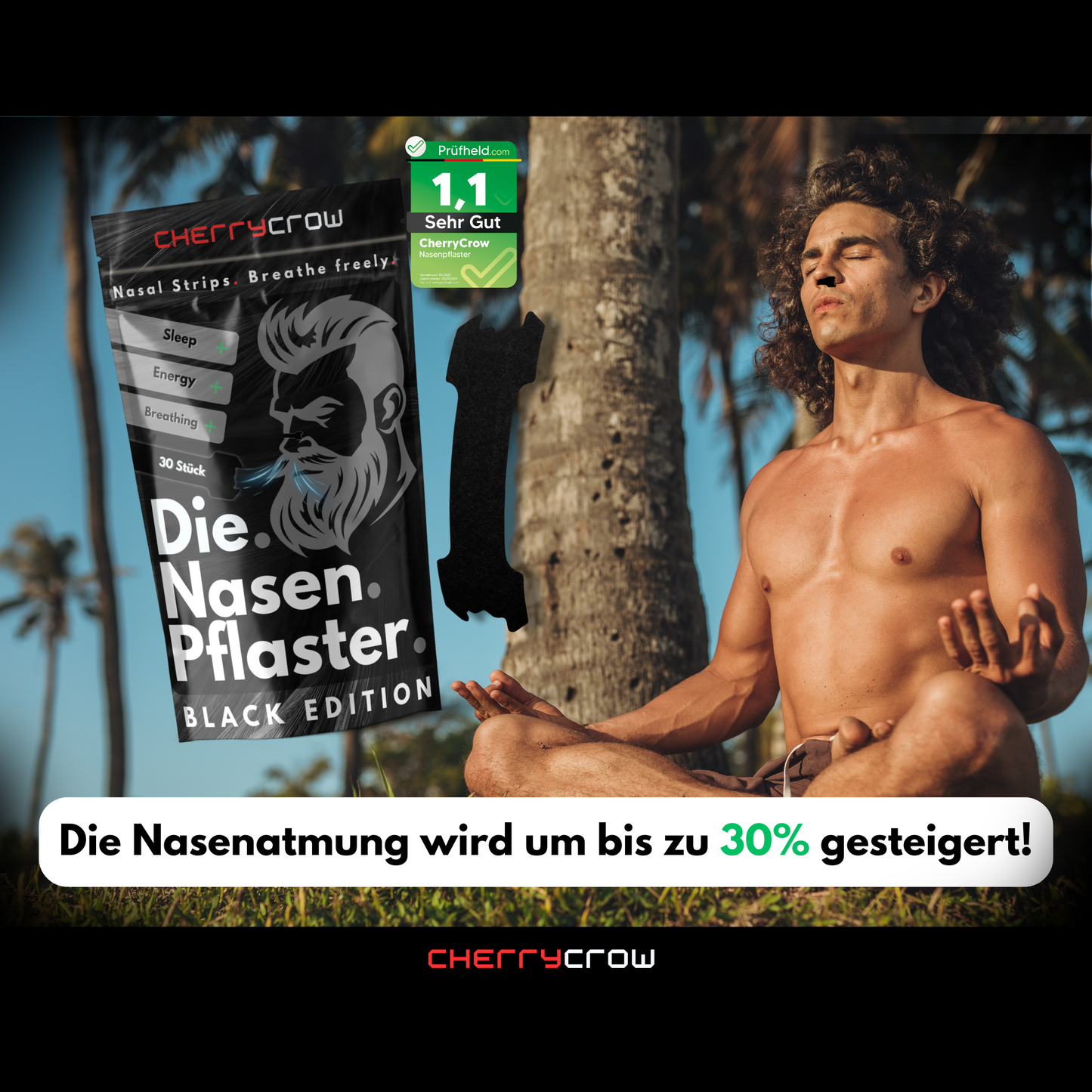 Die Nasenpflaster | Black Edition (30 Stück)